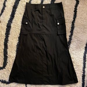 SHEIN Coolane Flap Pocket Cargo Skirt Black sz L